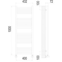 Полотенцесушитель TERMINUS Аврора П20 500x1000 нп (хром) - Превью изображения №3 — Интернет-магазин Time-Shop