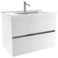 ЗОВ Тумба с умывальником Лира 100 L100MW0MWGVA-OL100 (белый глянцевый)