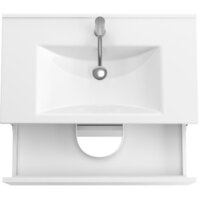  ЗОВ Тумба с умывальником Лира 100 L100MW0MWGVA-OL100 (белый глянцевый) - Превью изображения №2 — Интернет-магазин Time-Shop