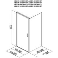 Душевой уголок Aquanet Cinetic 80x80 R - Превью изображения №3 — Интернет-магазин Time-Shop
