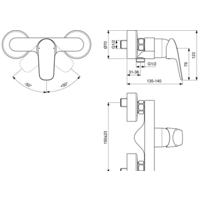 Смеситель Ideal Standard Ceraflex B1720AA - Превью изображения №2 — Интернет-магазин Time-Shop
