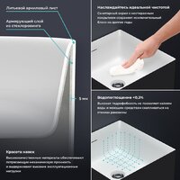 Умывальник Wellsee Pure BY Wellsee 230713000 (отдельностоящий, без отверстия под смеситель, матовый черный/глянцевый белый) - Превью изображения №4 — Интернет-магазин Time-Shop