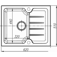 Кухонная мойка Dr. Gans Лора 620 (серый) - Превью изображения №2 — Интернет-магазин Time-Shop