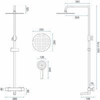 Душевая система  Rea REA-P8763 - Превью изображения №7 — Интернет-магазин Time-Shop