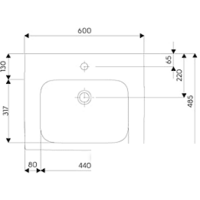 Умывальник Kolo Modo 60x48.5 [L31960] - Превью изображения №3 — Интернет-магазин Time-Shop