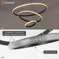 Подвесная люстра Estares Akrilika slim 70W 3R-APP-600x1100-BLACK/CLEAR-220-IP20 - Превью изображения №7 — Интернет-магазин Time-Shop