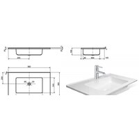 Умывальник Эстет Каре 90x50 (белый) 1-0003 - Превью изображения №6 — Интернет-магазин Time-Shop
