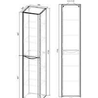  Vincea Шкаф-пенал Paola 35 VSC-2P170GW-L (левый) - Превью изображения №4 — Интернет-магазин Time-Shop