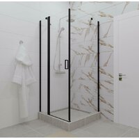 Душевой уголок Triton Йота Блэк А1 90х90 без поддона (прозрачное стекло) - Превью изображения №4 — Интернет-магазин Time-Shop