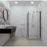 Душевой уголок Triton Йота Блэк А1 90х90 без поддона (прозрачное стекло) - Превью изображения №7 — Интернет-магазин Time-Shop