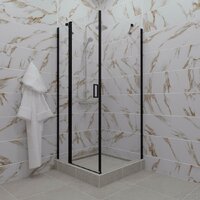 Душевой уголок Triton Йота Блэк А1 90х90 без поддона (прозрачное стекло) - Превью изображения №8 — Интернет-магазин Time-Shop