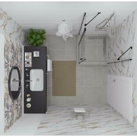 Душевой уголок Triton Йота Блэк А1 90х90 без поддона (прозрачное стекло) - Превью изображения №3 — Интернет-магазин Time-Shop