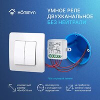 Реле Hommyn zigbee 2 канала RLZBNN02 (без нейтрали) - Превью изображения №6 — Интернет-магазин Time-Shop