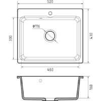 Кухонная мойка Reflexion Optima RX0952BL - Превью изображения №6 — Интернет-магазин Time-Shop