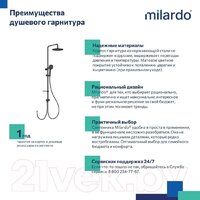 Душевая система  Milardo Ideal Spa ILSBL3FM76 - Превью изображения №8 — Интернет-магазин Time-Shop