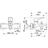 Смеситель KFA Malaga 452401061 - Превью изображения №2 — Интернет-магазин Time-Shop