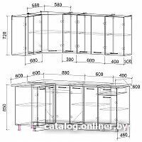 Готовая кухня Интерлиния Мила Лайт 1.2x1.9 (белый платинум/белый платинум/дуб бунратти) - Превью изображения №4 — Интернет-магазин Time-Shop
