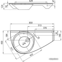 Умывальник Ravak Avocado левый 85x45 [XJ1L1100000] - Превью изображения №3 — Интернет-магазин Time-Shop