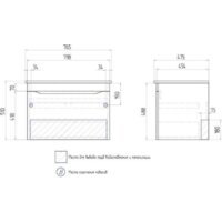  Vigo Тумба под умывальник Grani 750-0-1 подвесная (Оскар) - Превью изображения №2 — Интернет-магазин Time-Shop