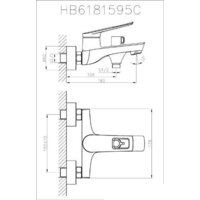 Смеситель Haiba HB60595 (хром) - Превью изображения №2 — Интернет-магазин Time-Shop