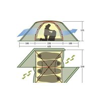 Треккинговая палатка AlexikA Rondo 4 Plus Fib (зеленый) - Превью изображения №11 — Интернет-магазин Time-Shop