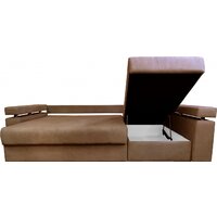 Угловой диван Bobrovmebel Мадрид правый (микровелюр симпл 45 коричневый) - Превью изображения №2 — Интернет-магазин Time-Shop