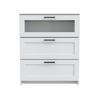 Комод Mio Tesoro Нави 3 ящика 2.15.02.020.1 (белый, со стеклом) - Превью изображения №2 — Интернет-магазин Time-Shop
