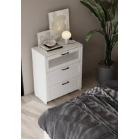 Комод Mio Tesoro Нави 3 ящика 2.15.02.020.1 (белый, со стеклом) - Превью изображения №4 — Интернет-магазин Time-Shop