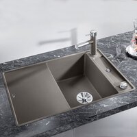 Blanco Axia III 45 S-F 527221 (вулканический серый, деревянная доска)