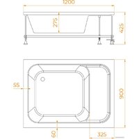 Душевой поддон RGW BC/L 90x120 - Превью изображения №6 — Интернет-магазин Time-Shop