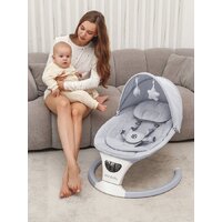 Шезлонг Amarobaby Teddy Swing AB24-22TED/11 (серый) - Превью изображения №7 — Интернет-магазин Time-Shop