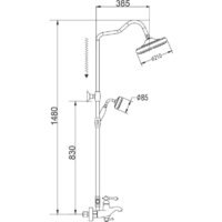Душевая система  Rose R0136Q - Превью изображения №2 — Интернет-магазин Time-Shop