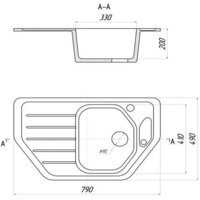 Кухонная мойка Wisent WE08-14 (с сифоном) - Превью изображения №7 — Интернет-магазин Time-Shop