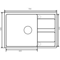 Кухонная мойка ZorG Apollo 78 (черный оникс) - Превью изображения №4 — Интернет-магазин Time-Shop