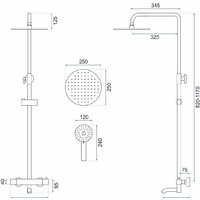 Душевая система  Rea Lungo Rose gold REA-P6606 - Превью изображения №9 — Интернет-магазин Time-Shop