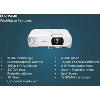 Проектор Epson EH-TW840 - Превью изображения №7 — Интернет-магазин Time-Shop