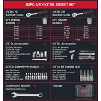 Универсальный набор инструментов Deli EDQ45082 (82 предмета) - Превью изображения №3 — Интернет-магазин Time-Shop