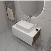  ЗОВ Тумба под умывальник Кито 80 K80LA0MWMC-KP13W (аттик/белый матовый) - Превью изображения №6 — Интернет-магазин Time-Shop