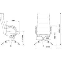 Офисное кресло Бюрократ T-9927SL (черный) - Превью изображения №5 — Интернет-магазин Time-Shop