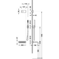 Держатель душевой лейки с подключением Tres Shower Technology 09288556Nm - Превью изображения №2 — Интернет-магазин Time-Shop