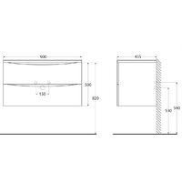  BelBagno Тумба под умывальник ACQUA-900-2C-SO-RVB - Превью изображения №10 — Интернет-магазин Time-Shop