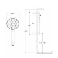 Душевой гарнитур  Jacob Delafon Awaken Organic [E99898RU-CP] - Превью изображения №2 — Интернет-магазин Time-Shop