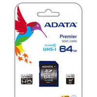 Карта памяти ADATA Premier SDXC UHS-I (Class 10) 64GB (ASDX64GUICL10-R) - Превью изображения №2 — Интернет-магазин Time-Shop