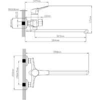 Смеситель Econoce D35-A 570 EC0577BL (черный) - Превью изображения №2 — Интернет-магазин Time-Shop