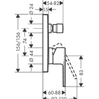 Смеситель без скрытого механизма Hansgrohe Vernis Shape 71468670 - Превью изображения №2 — Интернет-магазин Time-Shop