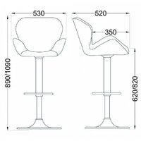 Стул AksHome Berlin (серый велюр/черный) - Превью изображения №2 — Интернет-магазин Time-Shop