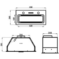 Кухонная вытяжка MAUNFELD Trapeze 601GG (черный) - Превью изображения №2 — Интернет-магазин Time-Shop