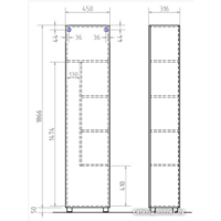  Vigo Шкаф-пенал Geometry 450 (бетон) - Превью изображения №3 — Интернет-магазин Time-Shop