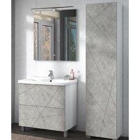  Vigo Шкаф-пенал Geometry 450 (бетон) - Превью изображения №2 — Интернет-магазин Time-Shop