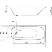 Ванна Berges Wasserhaus Nelu 180x80 050021 - Превью изображения №2 — Интернет-магазин Time-Shop